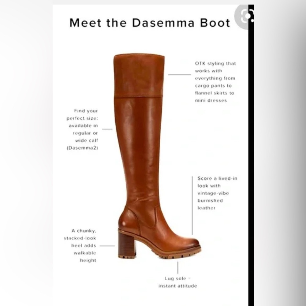 Vince Camuto Dasemma Heeled Over-Knee boots - Warm Carmel - Picture 2 of 8